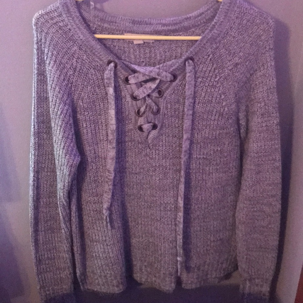 gray sweater